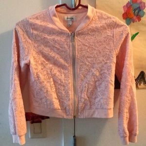 Girls cropped lace jacket